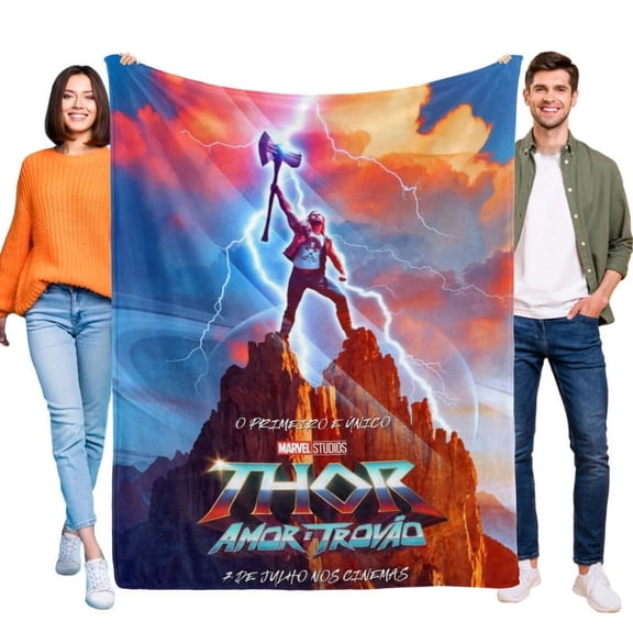 Throw Blanket Thor Odinson Movie Blanket Soft Micro Fleece Fuzzy Blankets Thin Bed Couch Decor Adult Nap Bedroom Car All Season Birthday Gifts 30"X40"