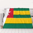 thumbnail image 1 of Throw Blanket Togolese-Flag Soft Cozy Fleece Flannel Blanket Home Decor for Couch Sofa Bed 80"x60", 1 of 7