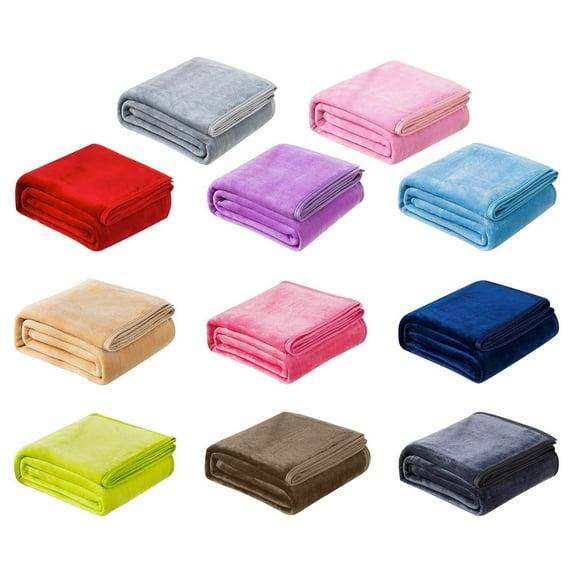 Throw Blanket Ultra Soft Thick Microplush Bed Blanket for Sofa Couch-All Season Premium Fluffy Microfiber Fleece Throw 70x100cm