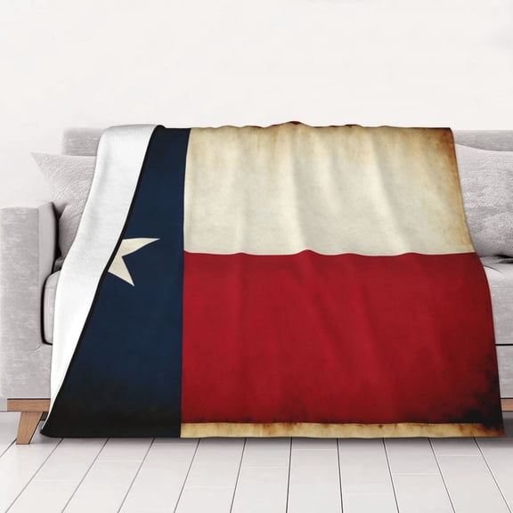 Throw Blanket Us Flag Texas Soft Cozy Fleece Flannel Blanket Home Decor for Couch Sofa Bed 40"x30"
