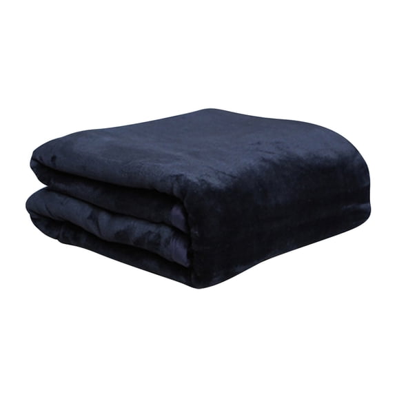 Throw Blanket, Warm Cozy Blankets for Couch Bed Sofa, Ruched Plush Fuzzy Elegant Soft Reversible Mink Blanket for Living Room Bedroom (Navy)