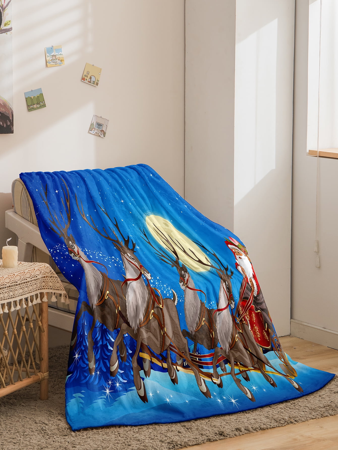 Throw Blanket Warm Flannel Blanket Flannel Fleece Bed Blanket King Size