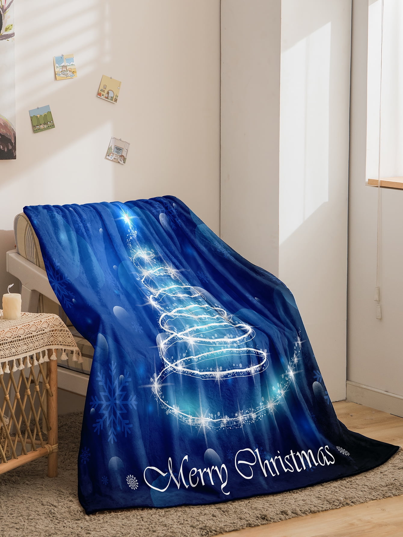 Throw Blanket Warm Flannel Blanket Flannel Fleece Bed Blanket King Size