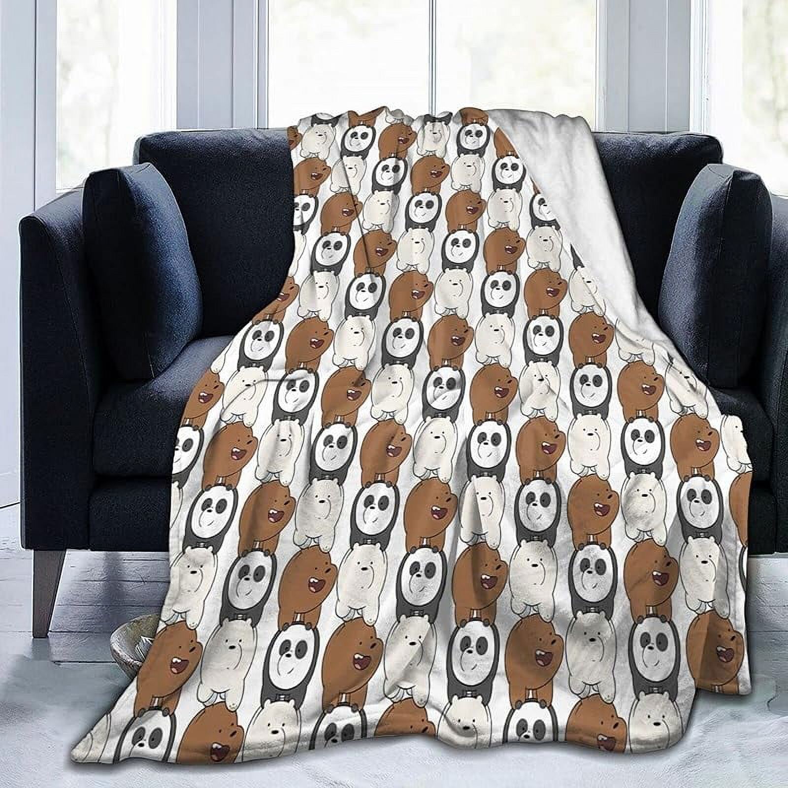 Throw Blanket We Bare Anime Bears Soft Flannel Blankets for Children