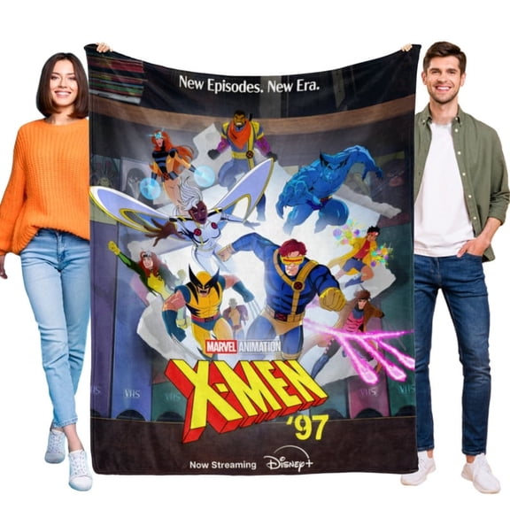 Throw Blanket X-Men: The Animated Series Cartoon Blanket Soft Micro Fleece Fuzzy Blankets Thin Bed Couch Decor Adult Nap Bedroom Car All Season Birthday Gifts 50"X60"