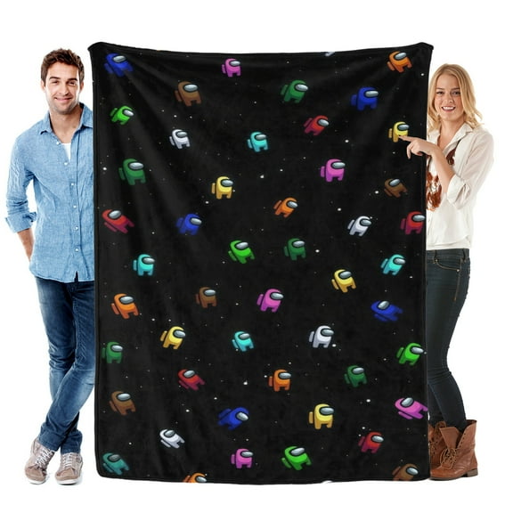 Throw Blanket for Among Us Bed Couch Soft Warm 30x40 Inch Flannel Blanket for Kids Boys Girls Gifts Home Decor