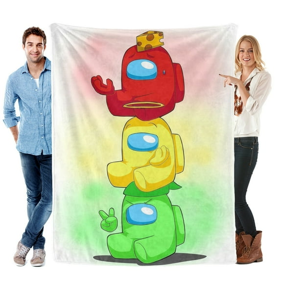 Throw Blanket for Among Us Bed Couch Soft Warm Flannel Blanket for Kids Girls Boys Gifts Home Decor 30x40 Inch