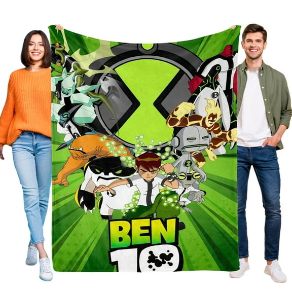 Throw Blanket for Ben 10 Bed Couch Home Decor Flannel Blanket for Kids Boys Girls Gifts Soft Warm 30x40 Inch