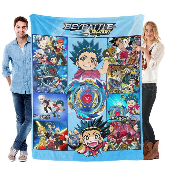 Throw Blanket for Beyblade Burst Bed Couch Home Decor Soft Warm Flannel Blanket for Kids Boys Girls Gifts 50x60 Inch