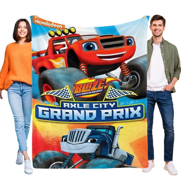 Throw Blanket for Blaze and the Monster Machines Bed Couch Soft Warm 50x60 Inch Flannel Blanket for Kids Boys Girls Gifts Home Decor