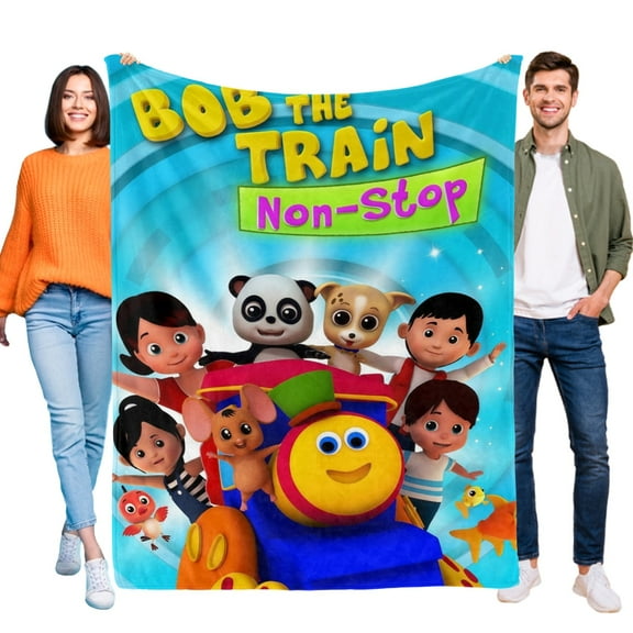 Throw Blanket for Bob The Train Soft Warm Bed Couch Flannel Blanket for Kids Boys Girls Gifts Home Decor 30x40 Inch