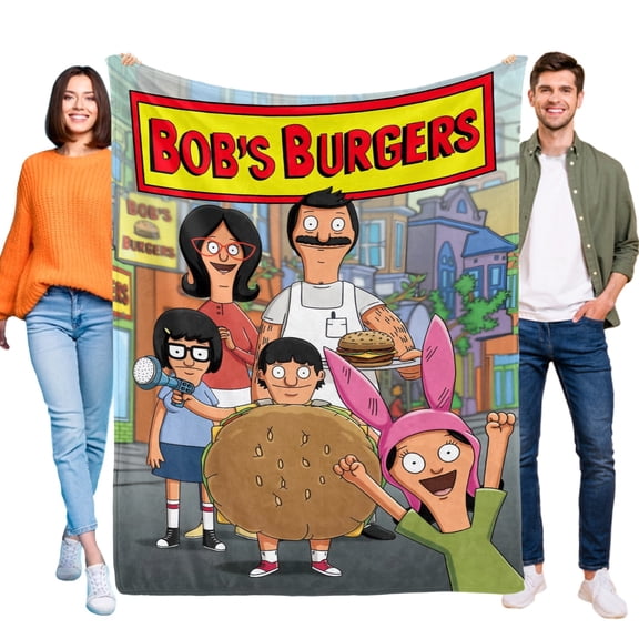 Throw Blanket for Bob's Burgers Bed Couch Soft Warm Flannel Blanket for Kids Boys Girls Gifts Home Decor 6080 Inch