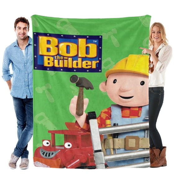 Throw Blanket for Bob the Builder Bed Couch Soft Warm Flannel Blanket for Kids Girls Boys Gifts Home Decor 50x60 Inch