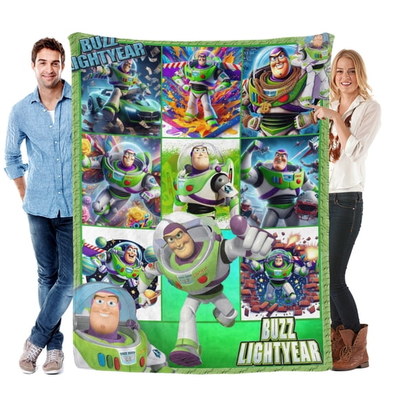 Throw Blanket for Buzz Lightyear Bed Couch Soft Warm Flannel Blanket for Kids Boys Girls Gifts Home Decor 60x80 Inch