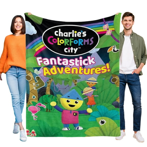 Throw Blanket for Charlie's Colorforms City Bed Couch Flannel Blanket for Kids Boys Girls Gifts Soft Warm Home Decor 30x40 Inch