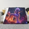 thumbnail image 1 of Throw Blanket for Couch, Autumn Glow Poodle Dream Soft Comfy Warm Plush Throw Blanket, Lightweight Cozy Fuzzy Flannel Blanket & Throws for Sofa Bed, 1 of 7