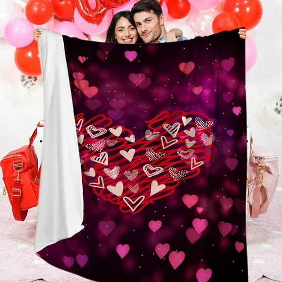 Throw Blanket for Couch Qwtwty Valentine's Day Blanket Love Blanket Cover Blanket Blanket