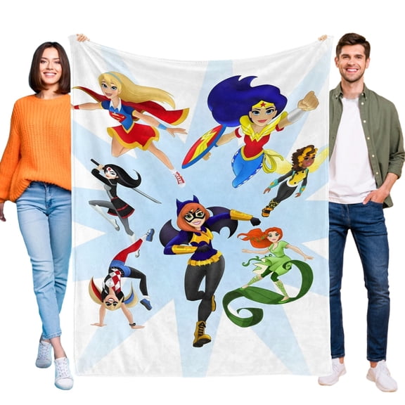 Throw Blanket for DC Super Hero Bed Couch Soft Warm Flannel Blanket for Kids Boys Girls Gifts Home Decor 30x40 Inch