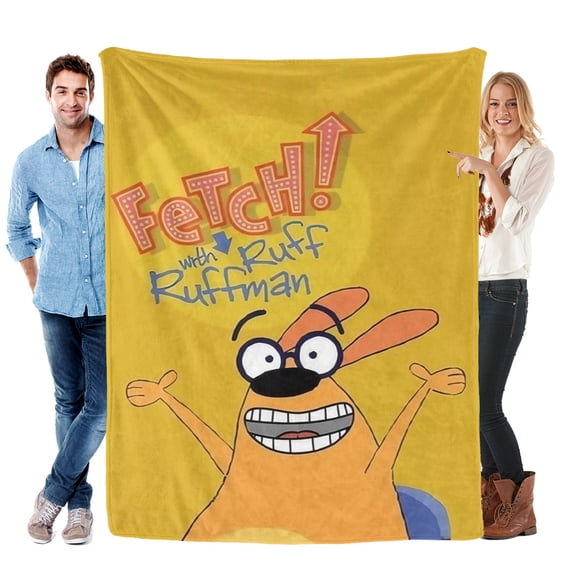 Throw Blanket for Fetch With Ruff Ruffman Bed Couch Flannel Blanket for Kids Boys Girls Gifts Soft Warm Home Decor 50x60 Inch