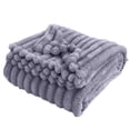 thumbnail image 1 of Throw Blanket for Home Comfort – Thickened Rabbit Nap Blanket for Adults in Soft Polyester Cozy Bed Sofa Travel and Use,39x27 in,Purple, 1 of 9