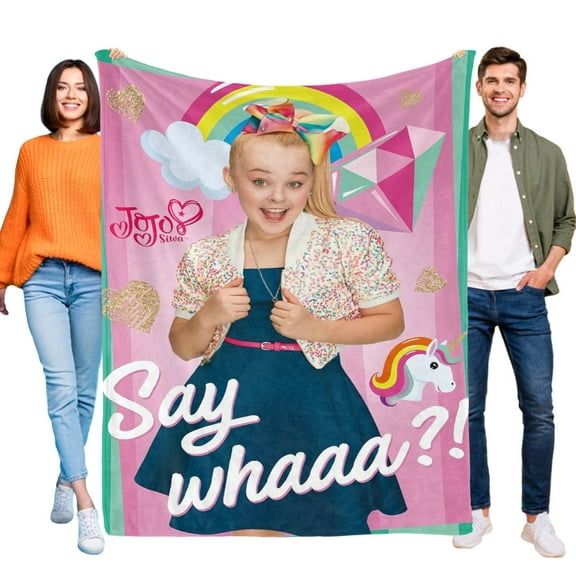 Throw Blanket for JoJo Siwa Bed Couch Home Decor Soft Warm Flannel Blanket for Kids Boys Girls Gifts 30x40 Inch