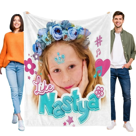 Throw Blanket for Like Nastya Soft Warm Bed Couch Flannel Blanket for Kids Boys Girls Gifts Home Decor 30x40 Inch