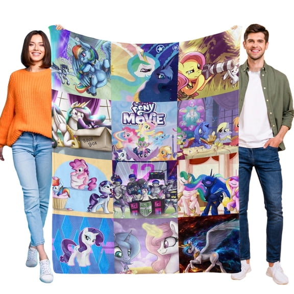 Throw Blanket for My Little Pony Bed Couch Soft Warm Flannel Blanket for Kids Boys Girls Gifts Home Decor 30x40 Inch