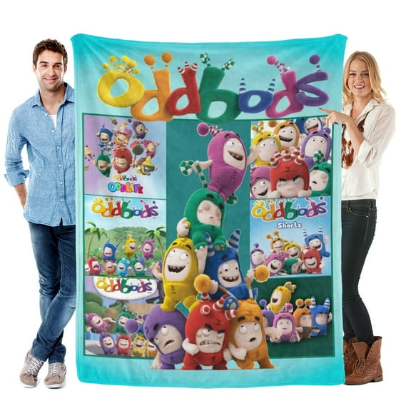 Throw Blanket for Oddbods Bed Couch Soft Warm Flannel Blanket for Kids Girls Boys Gifts Home Decor 30x40 Inch