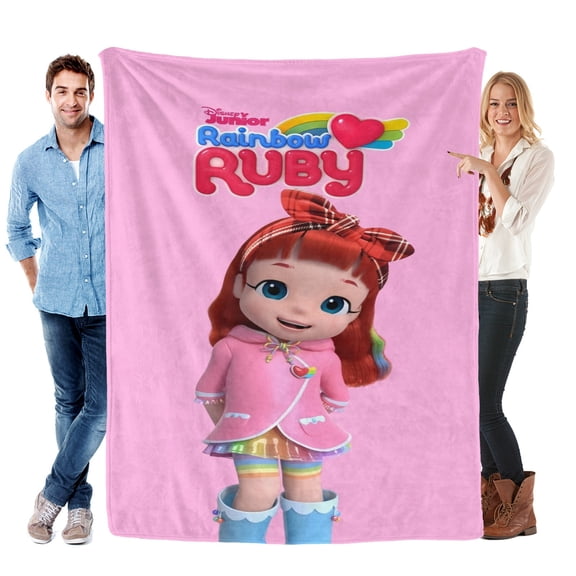 Throw Blanket for Rainbow Ruby Soft Warm Bed Couch Flannel Blanket for Kids Boys Girls Gifts Home Decor 30x40 Inch