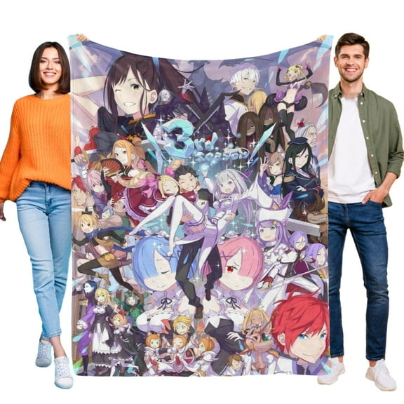 Throw Blanket for Re ZERO Bed Couch Soft Warm Flannel Blanket for Kids Boys Girls Gifts Home Decor 30x40 Inch