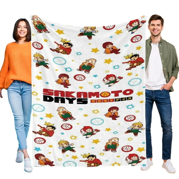 Throw Blanket for SAKAMOTO DAYS Bed Couch Soft Warm Flannel Blanket for Kids Boys Girls Gifts Home Decor 30x40 Inch