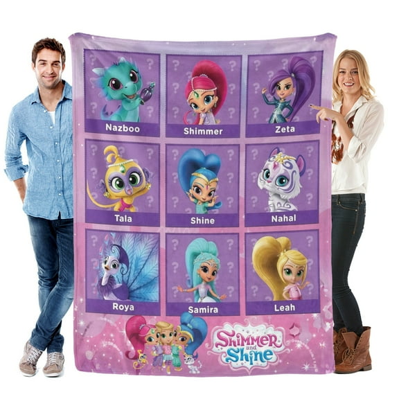 Throw Blanket for Shimmer and Shine Bed Couch Soft Warm Flannel Blanket for Kids Girls Boys Gifts Home Decor 30x40 Inch