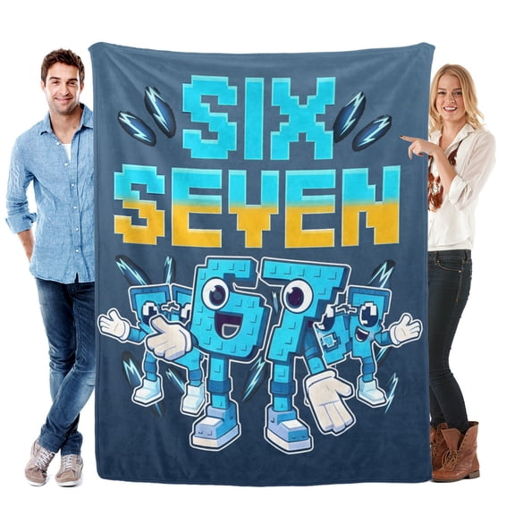 Throw Blanket for Six Seven 67 Bed Couch Flannel for Kids Boys Girls Gifts Soft Warm Home Decor 50x60 Inch