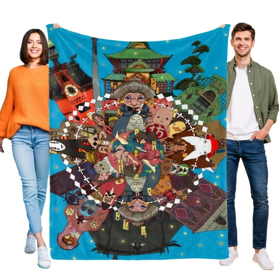 Throw Blanket for Spirited Away Bed Couch Soft Warm Flannel Blanket for Kids Boys Girls Gifts Home Decor 30x40 Inch