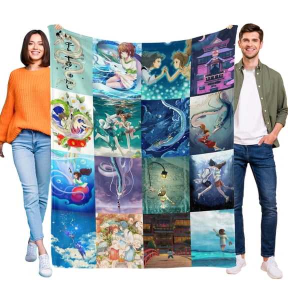 Throw Blanket for Spirited Away Bed Couch Soft Warm Flannel Blanket for Kids Girls Boys Gifts Home Decor 30x40 Inch