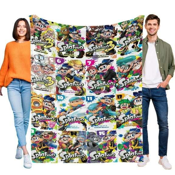 Throw Blanket for Splatoon Soft Warm Bed Couch Flannel Blanket for Kids Girls Boys Gifts Home Decor 30x40 Inch