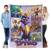 Throw Blanket for Spyro the Dragon Soft Warm Bed Couch Flannel Blanket for Kids Boys Girls Gifts Home Decor 30x40 Inch