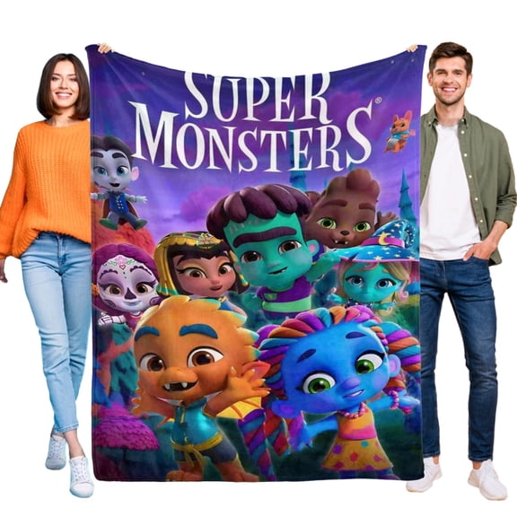 Throw Blanket for Super Monsters Bed Couch Soft Warm Flannel Blanket for Kids Boys Girls Gifts Home Decor 50x60 Inch