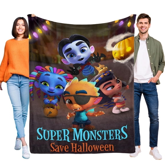 Throw Blanket for Super Monsters Soft Warm Bed Couch Flannel Blanket for Kids Boys Girls Gifts Home Decor 50x60 Inch