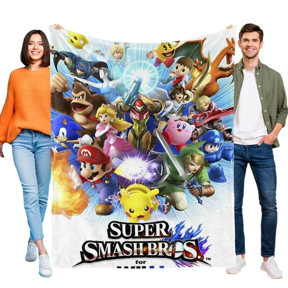Throw Blanket for Super Smash Bros Bed Couch Flannel Blanket for Kids Boys Girls Gifts Soft Warm Home Decor 30x40 Inch