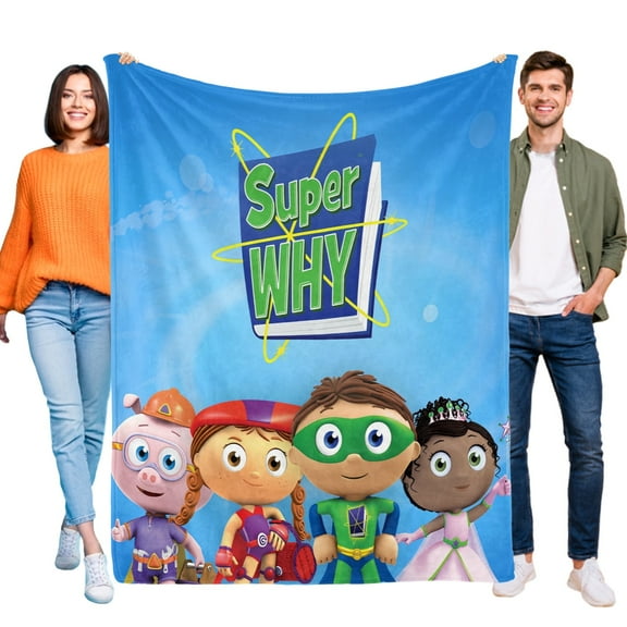 Throw Blanket for Super Why Bed Couch Home Decor Soft Warm Flannel Blanket for Kids Boys Girls Gifts 40x50 Inch