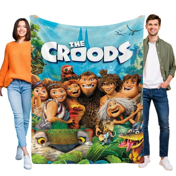 Throw Blanket for The Croods Bed Couch Soft Warm 30x40 Inch Flannel Blanket for Kids Boys Girls Gifts Home Decor