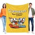 thumbnail image 1 of Throw Blanket for The Cuphead Show Bed Couch Flannel Blanket for Kids Boys Girls Gifts Soft Warm Home Decor 30x40 Inch, 1 of 7