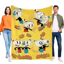Throw Blanket for The Cuphead Show Soft Warm Bed Couch Flannel Blanket for Kids Girls Boys Gifts Home Decor 30x40 Inch