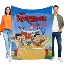 Throw Blanket for The Flintstones Bed Couch Home Decor Soft Warm 30x40 Inch Flannel Blanket for Kids Boys Girls Gifts