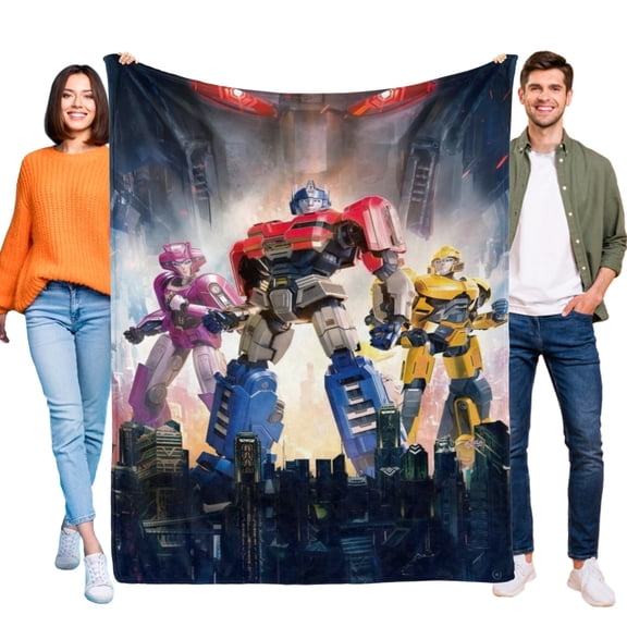 Throw Blanket for Transformers One Bed Couch Soft Warm 50x60 Inch Flannel Blanket for Kids Boys Girls Gifts Home Decor