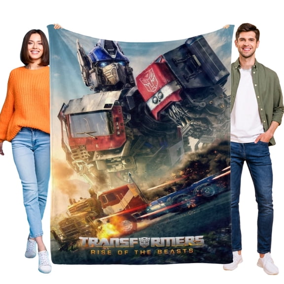 Throw Blanket for Transformers Rise of the Beasts Bed Couch Flannel Blanket for Kids Boys Girls Gifts Soft Warm Home Decor 50x60 Inch