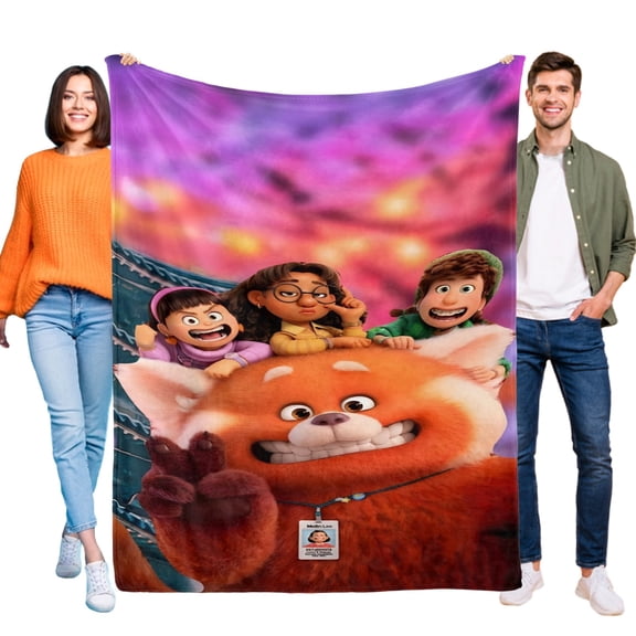 Throw Blanket for Turning Red Soft Warm Bed Couch Flannel Blanket for Kids Boys Girls Gifts Home Decor 30x40 Inch