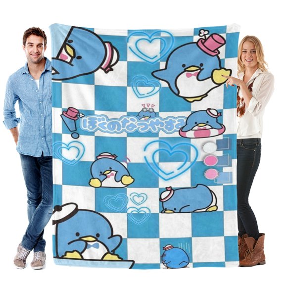 Throw Blanket for Tuxedo Sam Soft Warm Bed Couch Flannel Blanket for Kids Girls Boys Gifts Home Decor 50x60 Inch