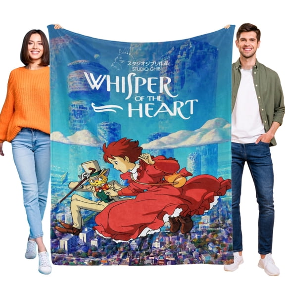 Throw Blanket for Whisper of the Heart Bed Couch Soft Warm Flannel Blanket for Kids Boys Girls Gifts Home Decor 30x40 Inch